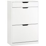 Sobuy ? meuble � chaussures fsr180w ? rangement d'entr�e avec 2 abattants et 1 tiroir ? dimensions l60xp30xh90 ...