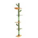 Arbre à chat - 229 - 275 cm de haut - hauteur de plafond réglable - design 'cactus' - meuble grattage ... Arbre à chat - 229 - 275 cm de haut - hauteur de plafond réglable - design 'cactus' - meuble grattage ...