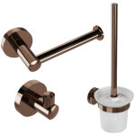 Fugaflow eccelente ensemble accessoires wc - porte - brosse wc - ouvert - crochet porte - serviette - ...