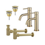 Fugaflow eccelente sobrado slim kit robinet lavabo - pour double vasque - robinet bas - bonde non - obturable ...