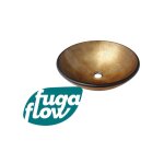 Fugaflow efficiente arredo vasque à poser 42x14. 5cm rond verre durci rouge marron Fugaflow efficiente arredo vasque à poser 42x14. 5cm rond verre durci rouge marron