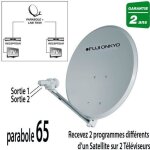 Fujionkyo parabole + t�te lnb twin 2 tv