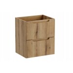 Furnidea - meuble suspendu sous vasque 50 cm � tiroirs nova ch�ne coast evoke