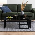 Furniture to go - lot de 2 tables basses 115 et 69 cm en verre trempé fumé et métal Furniture to go - lot de 2 tables basses 115 et 69 cm en verre trempé fumé et métal