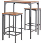 Furniturer ensemble de bar 3 pi�ces, table de bar bistrot + 2 tabourets, table de petit - d�jeuner avec ...