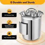 F�t de nettoyage de bi�re 10l tonneau de nettoyage de bi�re en acier inoxydable pompe a biere machine ...