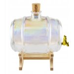 F�t en verre arc - en - ciel de 2 litres avec robinet pour vin de lune lors d'un mariage