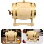 F�t � vin en bois de 5 litres avec support f�t en bois pour whisky, vin ou eau - de - vie