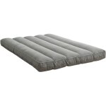 Futon d�houssable 2 places en velours c�tel� bananair 140x190 cm gris clair