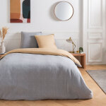 Future home - parure de lit 2 personnes en flanelle coton 57 fils unie multico 240x220cm