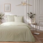 Future home - parure de lit 2 personnes en satin de coton unie 240x220cm