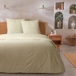 Future home - parure de lit 2 personnes unie effet lin 260x240cm