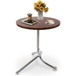 Futurefurniture - table d'appoint ronde avec pieds argents lgants table de chevet table basse table ...