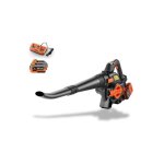 40 volt 2en1 kit souffleur / aspirateur de feuilles  batterie, puissant broyeur de feuilles, sac  feuilles ...