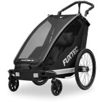 Fuxtec remorque pour vélo fx - fa1s noir, monoplace pliable avec attelage, poignée de poussée, protection ... Fuxtec remorque pour vélo fx - fa1s noir, monoplace pliable avec attelage, poignée de poussée, protection ...