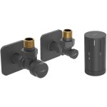G05 kit thermostatique d'angle avec cache s, anthracite - w901 - 958 - 909 - 66 - mexen