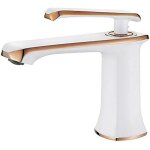 G1001w lyon - mitigeur de salle de bain, robinet de lavabo, blanc