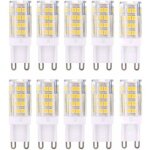 Ampoule led g9 5w blanc chaud 3000k ? �quivalent 40w halog�ne ? 420 lumens ? c�ramique transparente ? ...