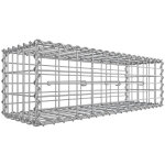 Gabion � pierres cage m�tallique maille fine 5 x 10 cm acier galvanis� antirouille 100 x 90 x 30 cm cloison ...