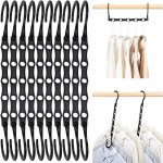 Gabrielle lot de 10 connecteurs de cintres magiques, cintres de rangement en plastique pour conomiser ...
