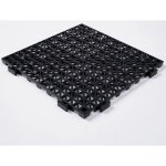 Lot de 12 dalles de jardin piscine 30x30x1, 5 cm noir dalle clipsable ajoure antidrapante en pvc drainage ...