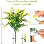 Gabrielle - lot de 15 bouquets de fleurs artificielles pour extrieur intrieur - rsistantes aux uv ...