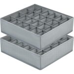 Gabrielle - lot de 2 boîtes de rangement pliables pour chaussettes, organiseurs de tiroir sous vêtements ... Gabrielle - lot de 2 boîtes de rangement pliables pour chaussettes, organiseurs de tiroir sous vêtements ...