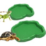 Gabrielle - 2 pi�ces abreuvoir tortue terrestre accessoire tortue terrestre empreinte reptiles bol alimentair ...