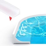 Gabrielle - 2m barrire de douche autocollant pliable en silicone - seuil de douche adhsif pour anti ...