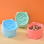 Gabrielle - lot de 3 gamelles sur�lev�es pour chat, en plastique, avec tapis antid�rapant, pour alimentation ...