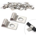 Gabrielle - 30 pi�ces fixation grillage rigide sur mur 4mm attache grillage rigide inoxydable colliers ...