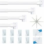 Gabrielle 4 pièce barres de vitrage extensible tringle rideau sans percage réglable tringle a rideau ... Gabrielle 4 pièce barres de vitrage extensible tringle rideau sans percage réglable tringle a rideau ...