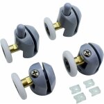Gabrielle lot de 4 roulettes de porte de douche, roulettes de douche en verre, poulies de roulement à ... Gabrielle lot de 4 roulettes de porte de douche, roulettes de douche en verre, poulies de roulement à ...