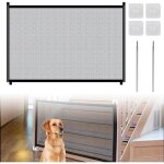 Gabrielle - barri�re de s�curit�, pour chien, 110 x 72 cm, avec 4 crochets adh�sifs, r�tractable et extensible ...