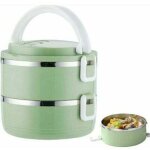 Gabrielle - bote  lunch portable 1400 ml en acier inoxydable 304 avec poigne - bote  lunch isole ...