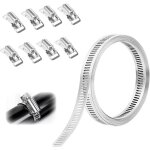 Gabrielle - colliers de serrage de 3, 5 m en acier inoxydable 304 avec technologie de fixation pour tous ...