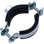 Gabrielle - collier de serrage en caoutchouc noir de 40 mm, support en deux parties avec support mural ...