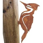 Gabrielle - dcoration de jardin en mtal rouill, clture  oiseaux, statue d'art extrieur, dcoration ...