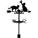 Girouettes de jardin d'extrieur pour chats, chats avec papillon, toit en mtal, panneau de direction ...