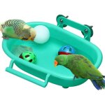 Grand bain d'oiseaux pour cage  oiseaux, bol d'eau pour perruches, mangeoires, bac  douche, baignoire, ...