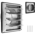 Gabrielle - grille de ventilation en acier inoxydable 150 mm verrouillable avec moustiquaire, clapet ...