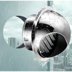Gabrielle - hotte de ventilation en acier inoxydable 304, 120 mm, hotte anti - pluie et coupe - vent, ...