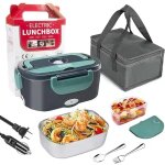 Gabrielle - lunch box chauffante lectrique 4 en 1 12v / 24v / 220v240v, 1. 05l 40w acier inox chauffage ...