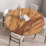 Gabrielle - nappe ronde 130 cm avec bord Élastique, 3d impermeable nappe anti tache exterieur lavable ... Gabrielle - nappe ronde 130 cm avec bord Élastique, 3d impermeable nappe anti tache exterieur lavable ...
