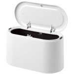 Gabrielle - poubelle de bureau avec couvercle � bouton, mini poubelle, petite poubelle design, bo�te ...