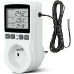 Prise thermostat, prise minuteur digital, prise programmable digitale avec sonde, minuterie numrique ...