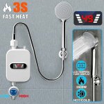 Gabrielle robinet chauffe - eau instantane 220v 3500w affichage digital, prise ue, pour salle de bain, ... Gabrielle robinet chauffe - eau instantane 220v 3500w affichage digital, prise ue, pour salle de bain, ...