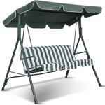 Toit de rechange pour balancelle de jardin anti - uv 190x120 cm, toit balancelle en tissu polyester impermabl ...