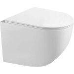 Gaia - wc suspendu compact avec abattant softclose, rimless, blanc 30115003 - kielle