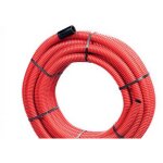 Gaine janoflex annel�e rouge diam�tre 50mm couronne de 50 m�tres - elydan - 2127